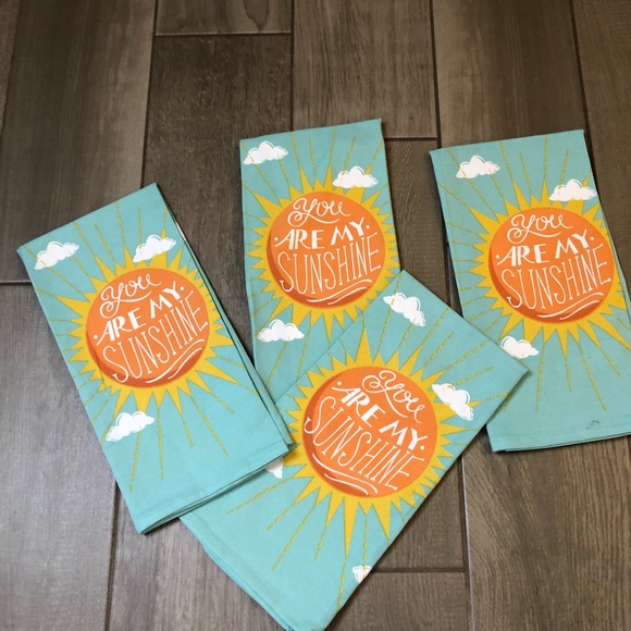 New set of 4“You are my sunshine” Paper Source kitchen towel - Picture 2 of 7